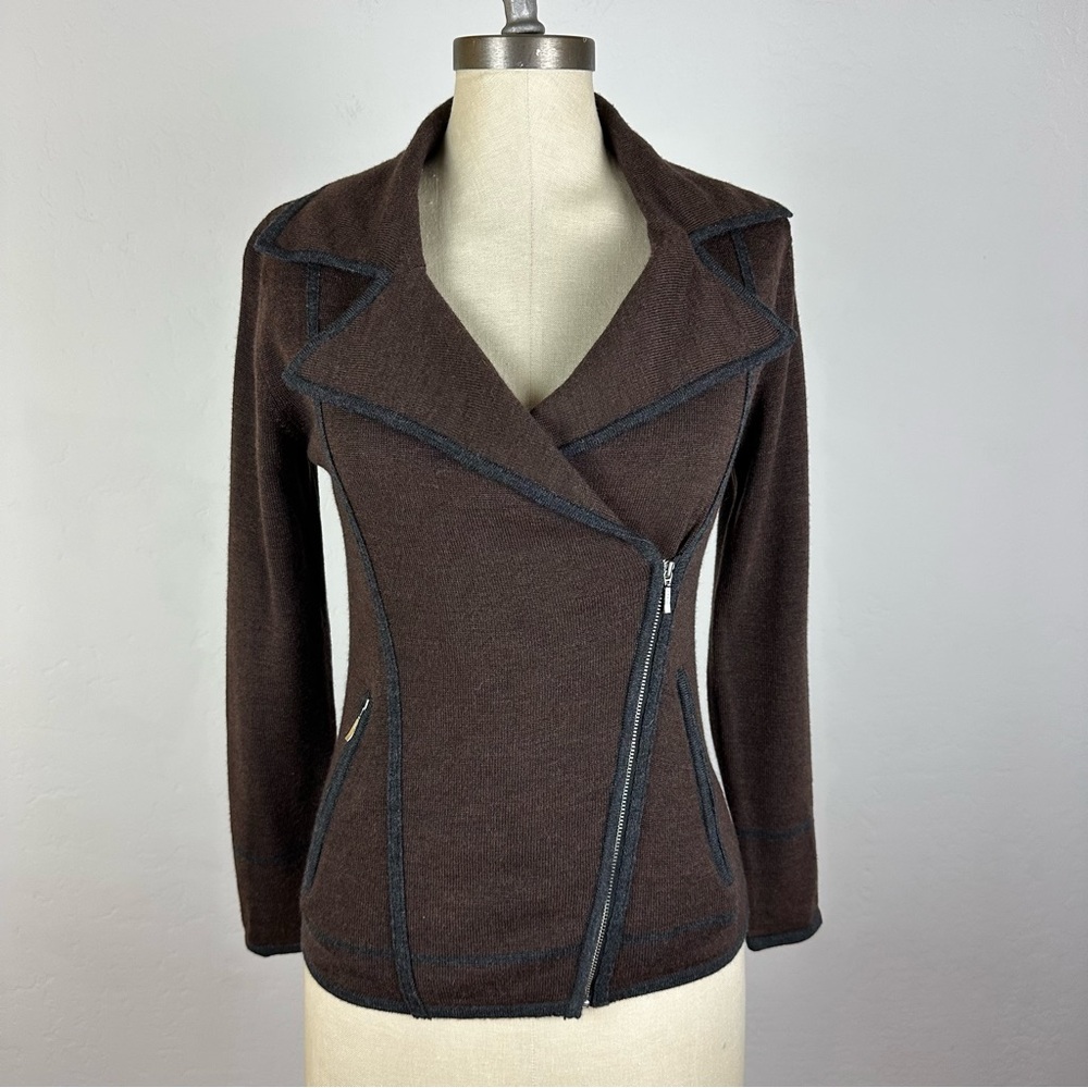 Krimson Klover Merino Wool Moto Knit Sweater